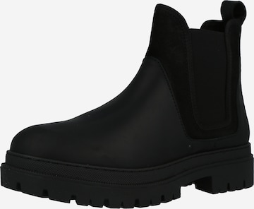 Tommy Jeans Chelsea boots in Zwart: voorkant