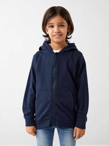 NAME IT - Sudadera con cremallera en azul: frente