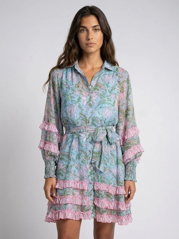 Miss June Kleid 'Robe Courte Fiorella'‌‌‌‌‌‌‌‌ in Blau: Vorderseite