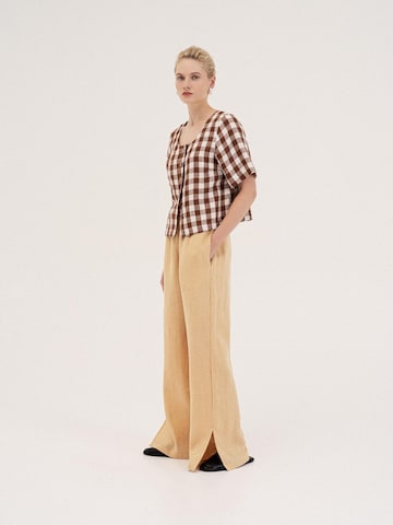 AmourLinen Loosefit Broek 'Leah' in Geel