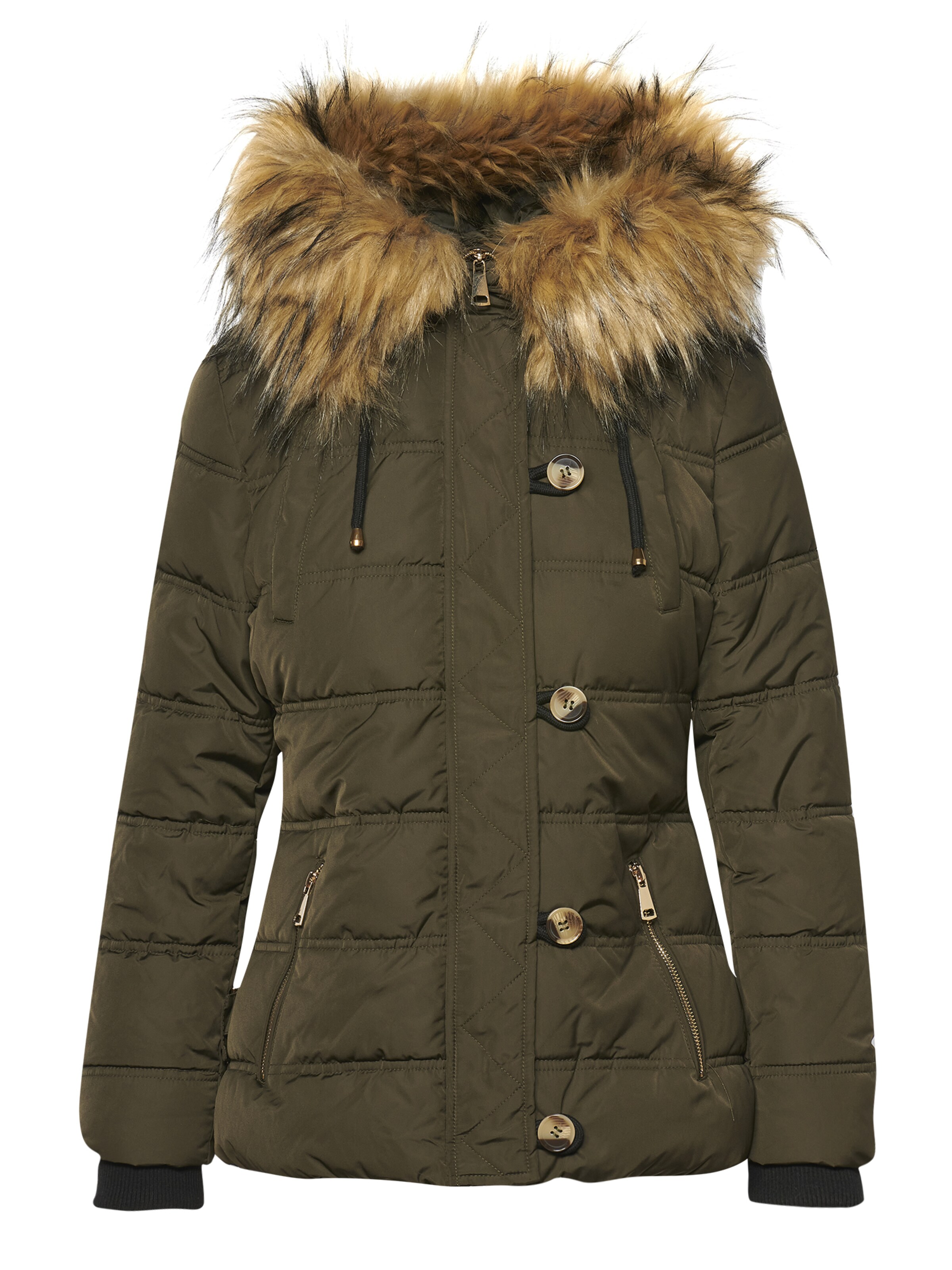 KOROSHI Veste d’hiver en kaki, Vue avec produit