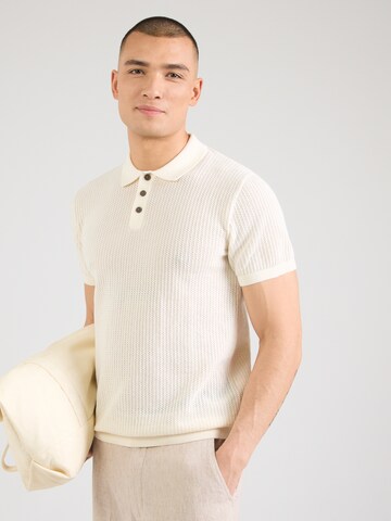 JACK & JONES Sweter 'JJJESS' w kolorze biały: przód