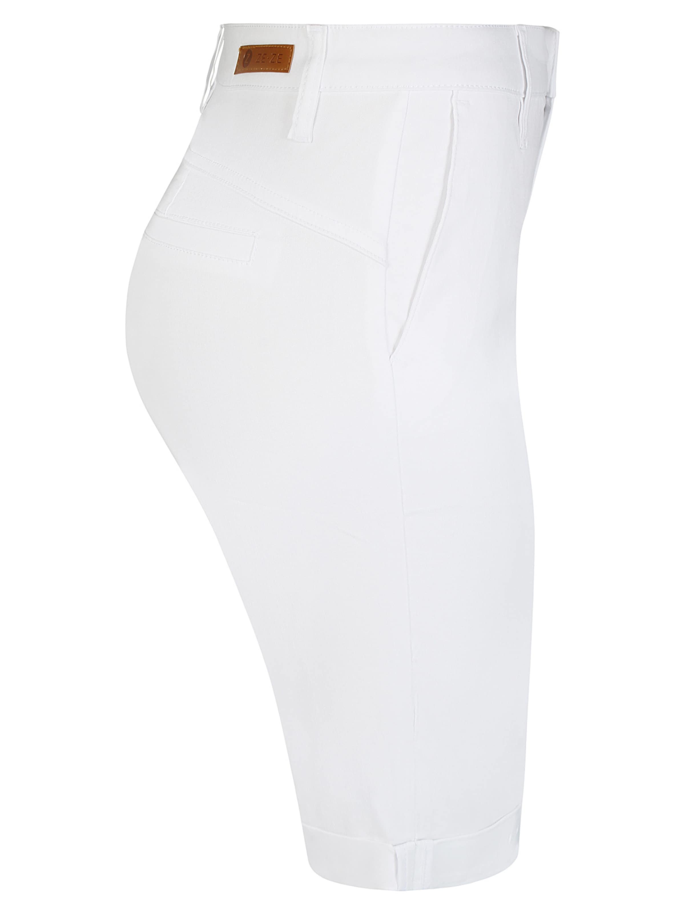 ze-ze Slimfit Bukser 'Sanne 313' i hvid