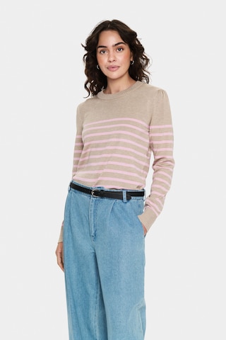 Pull-over 'Mila' SAINT TROPEZ en beige : devant
