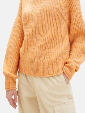 TOM TAILOR DENIM Pullover in Orange