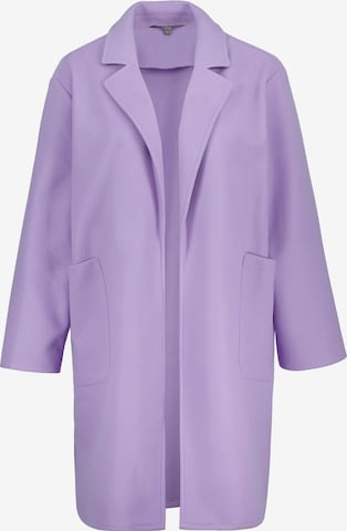Ulla Popken Between-Seasons Coat in Purple: front