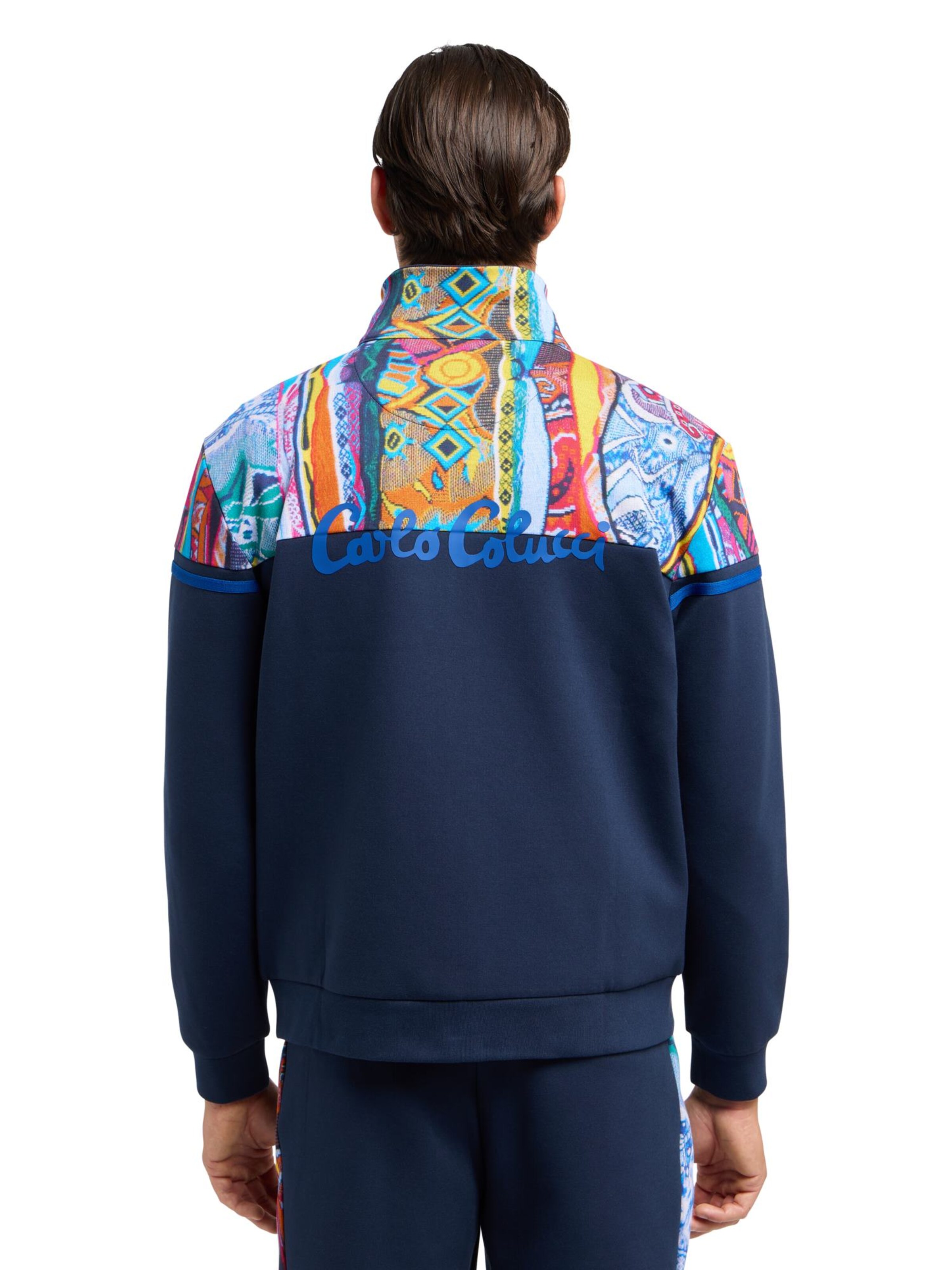 Carlo Colucci Sweatvest ' Di Tonno ' in Blauw