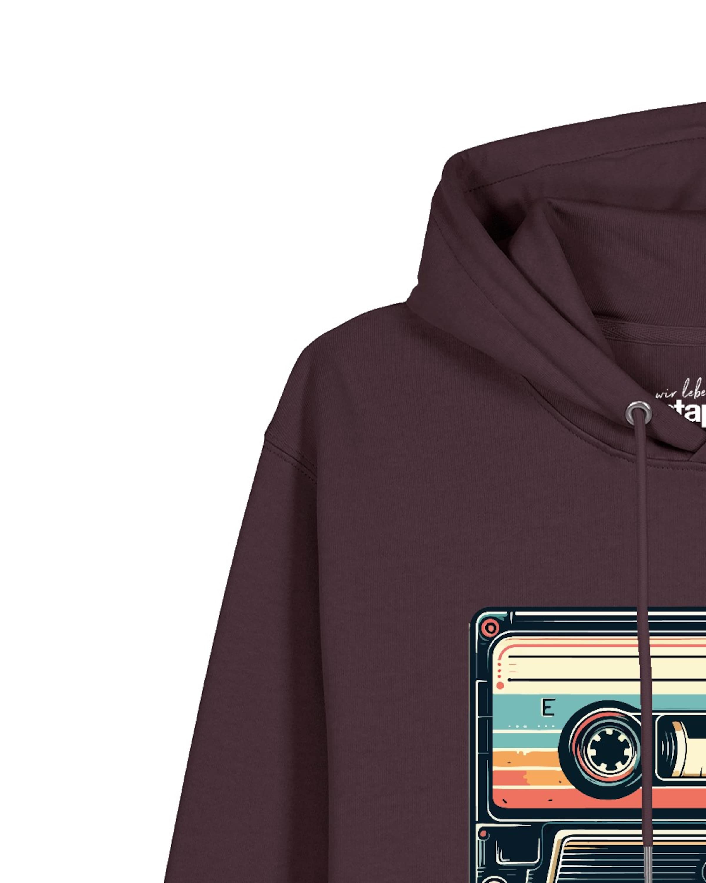 Watapparel Sweatshirt 'Retro Kassette' in Red