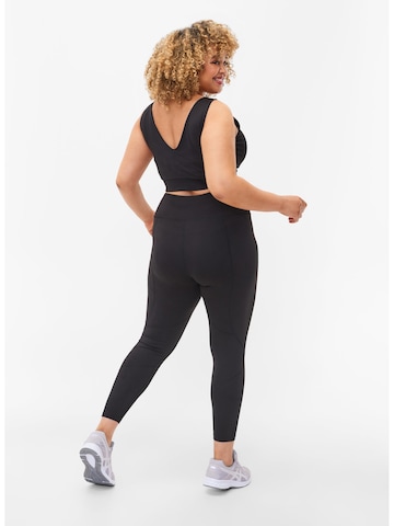 Active by Zizzi Skinny Leggings 'ACASSY' in Zwart