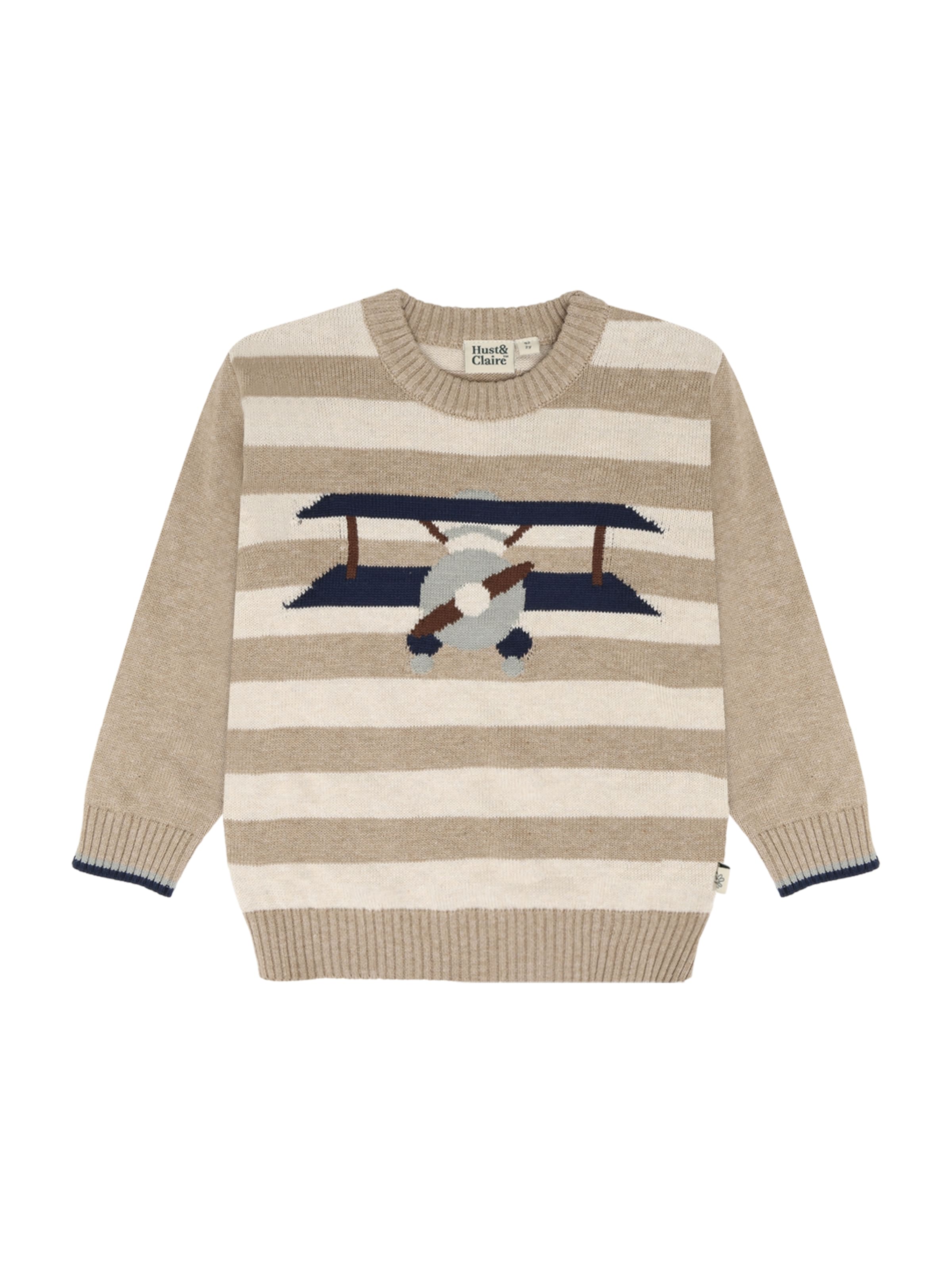 Pull-over 'Pelle  Aeroplane' Hust & Claire en beige : devant