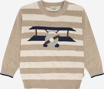 Pull-over 'Pelle Aeroplane' Hust & Claire en beige : devant
