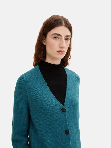 TOM TAILOR Knit cardigan in Blue