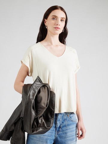VERO MODA Tričko 'VMVANESSA' – béžová: přední strana