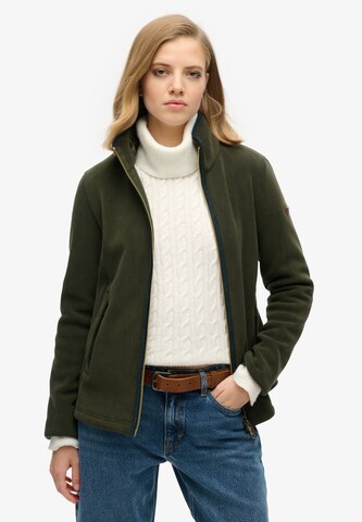Superdry Fleece jas 'Estate' in Groen
