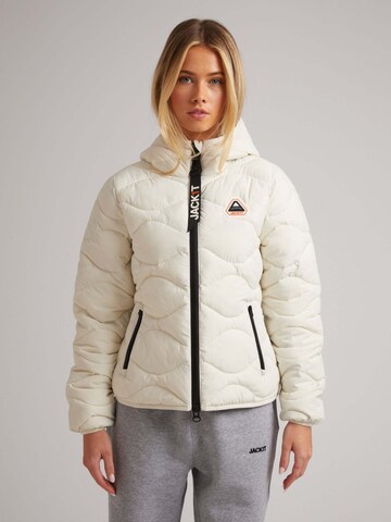 JACK1T Outdoorjas ' ORB1T Steppjacke ' in Wit: voorkant