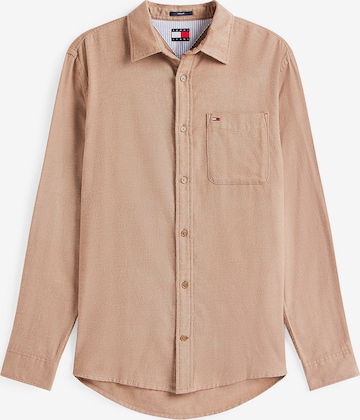 Chemise Tommy Jeans en beige : devant