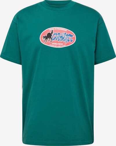 Carhartt WIP T-Shirt en bleu / vert / rouge / noir, Vue avec produit