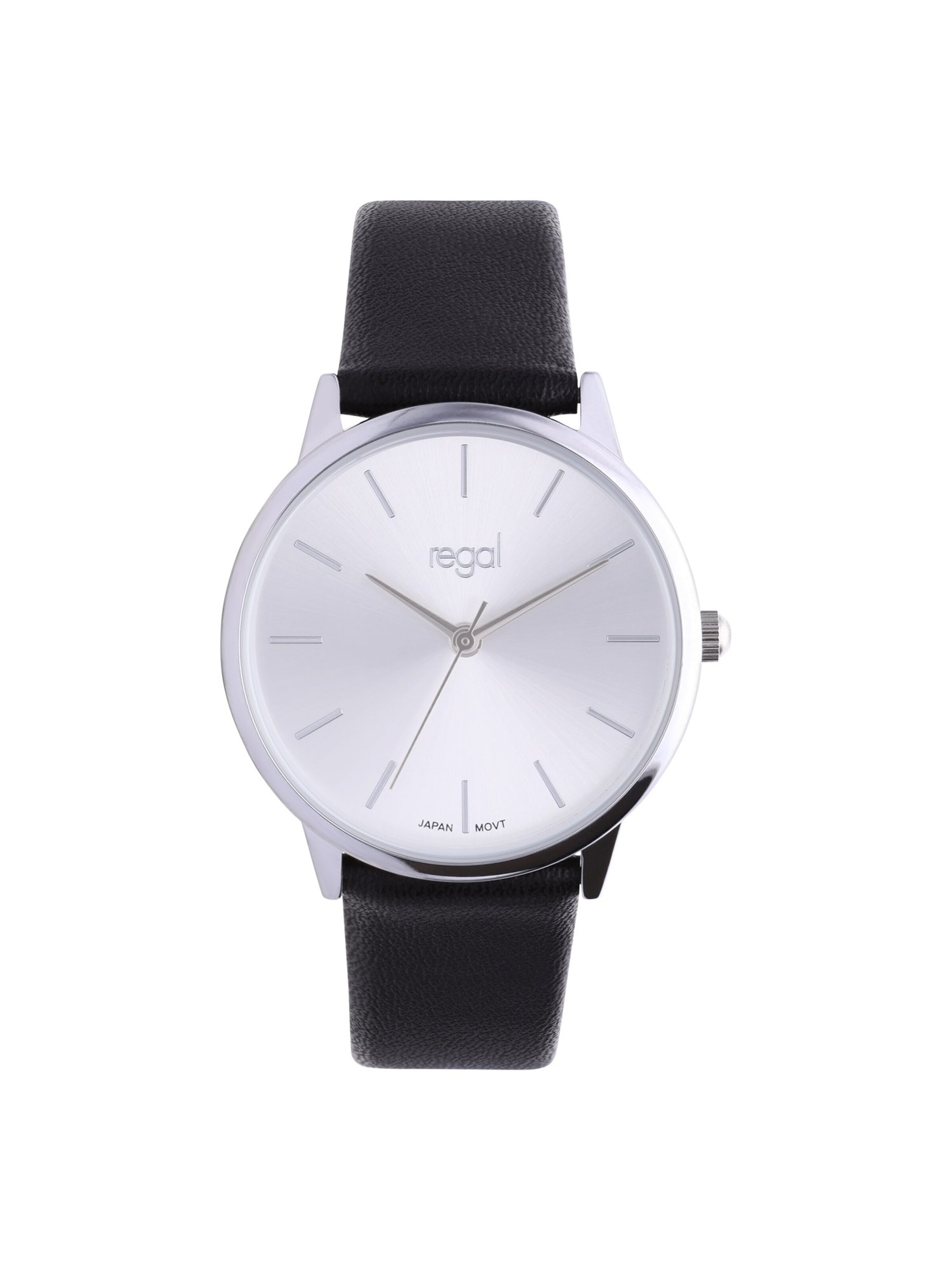 Lucardi Analoog horloge 'Klassisch' in Zwart: voorkant