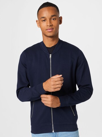 s.Oliver Zip-Up Hoodie in Blue: front