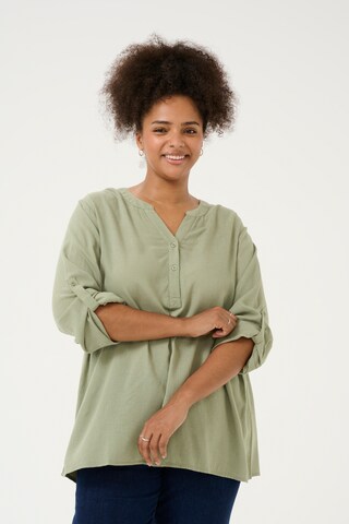KAFFE CURVE Blouse 'KCMille' in Green: front