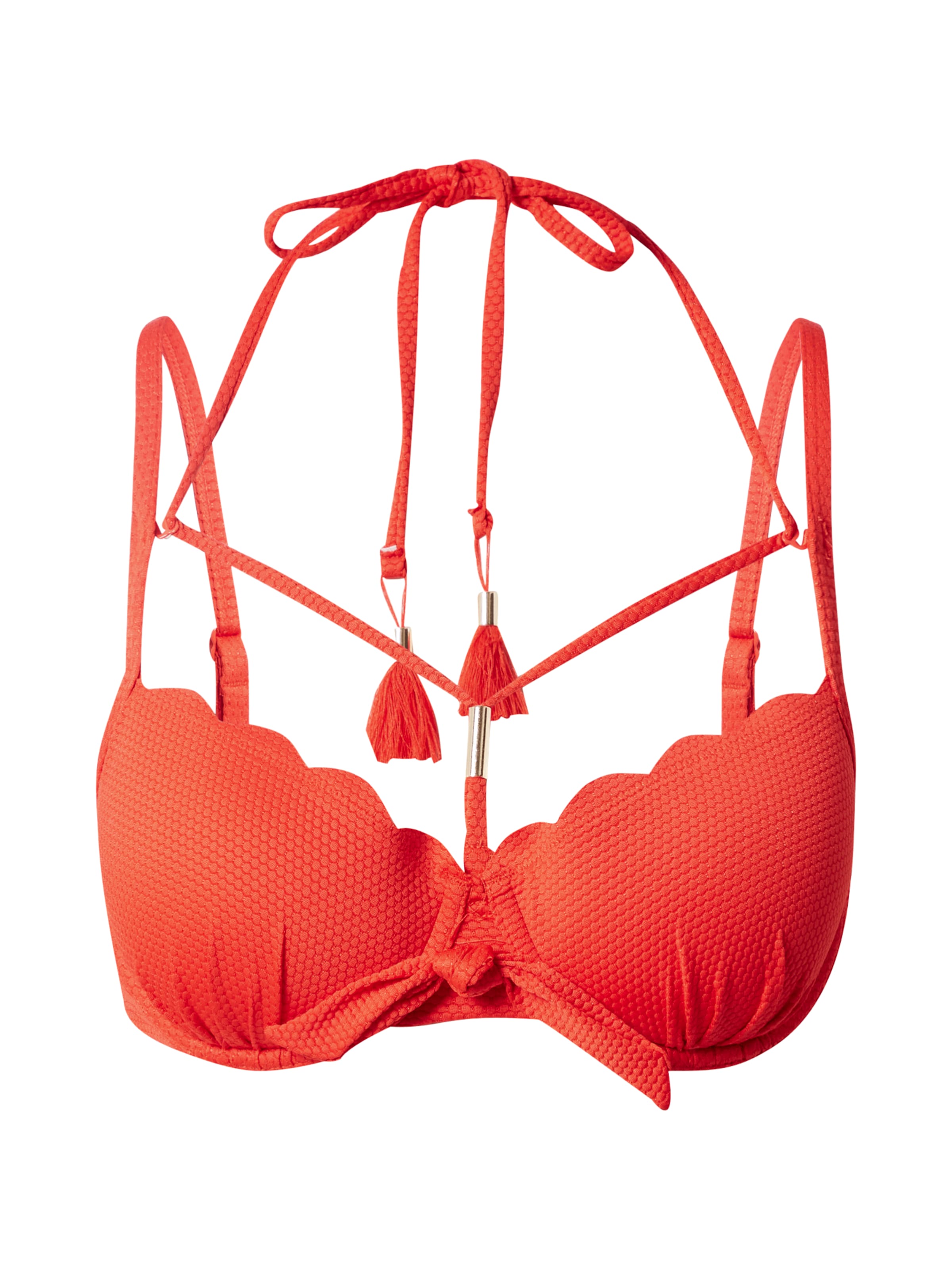 Frauen Bademode Hunkemöller Bikinitop 'Scallop' in Rot - VE32219 Frauen Bademode Hunkemöller Bikinitop 'Scallop' in Rot - VE32219