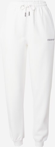 Misspap Tapered Trousers in White: front