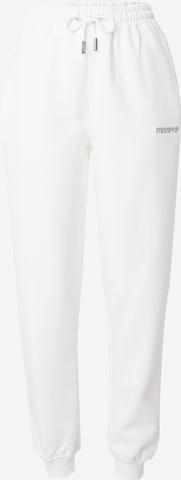 Misspap Tapered Trousers in White: front