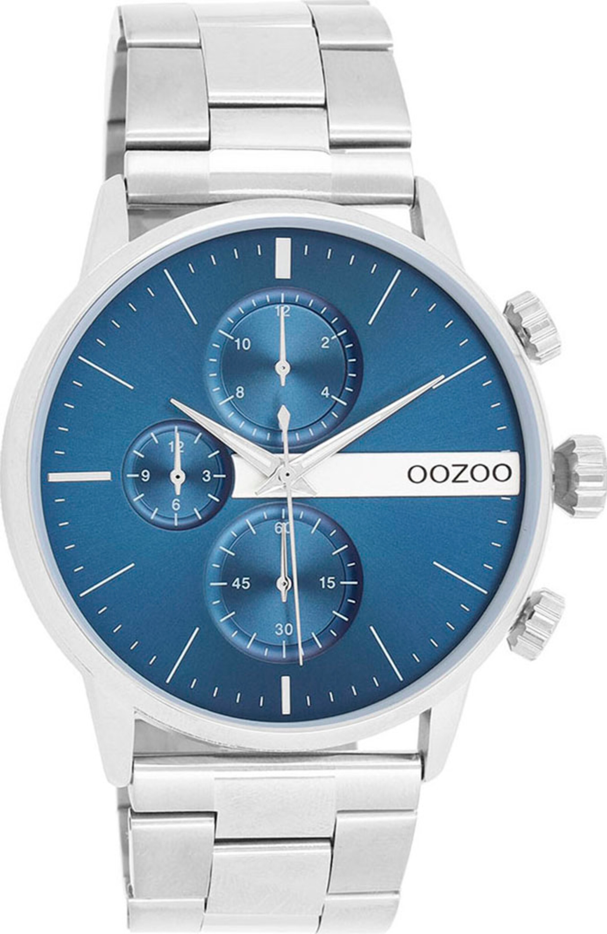 OOZOO Analog Watch in Silver: front