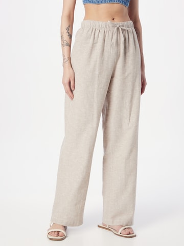 Monki Loosefit Broek in Beige: voorkant