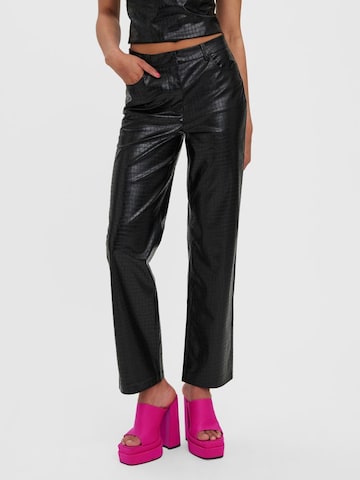 VERO MODA Wide leg Broek 'DAREEN' in Zwart: voorkant