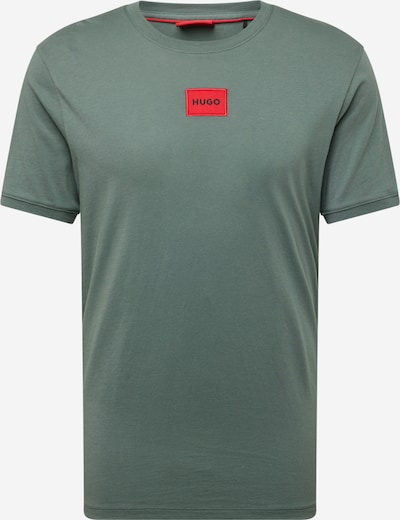 Marškinėliai 'Diragolino212' iš HUGO Red, spalva – tamsiai žalia / raudona / juoda, Prekių apžvalga