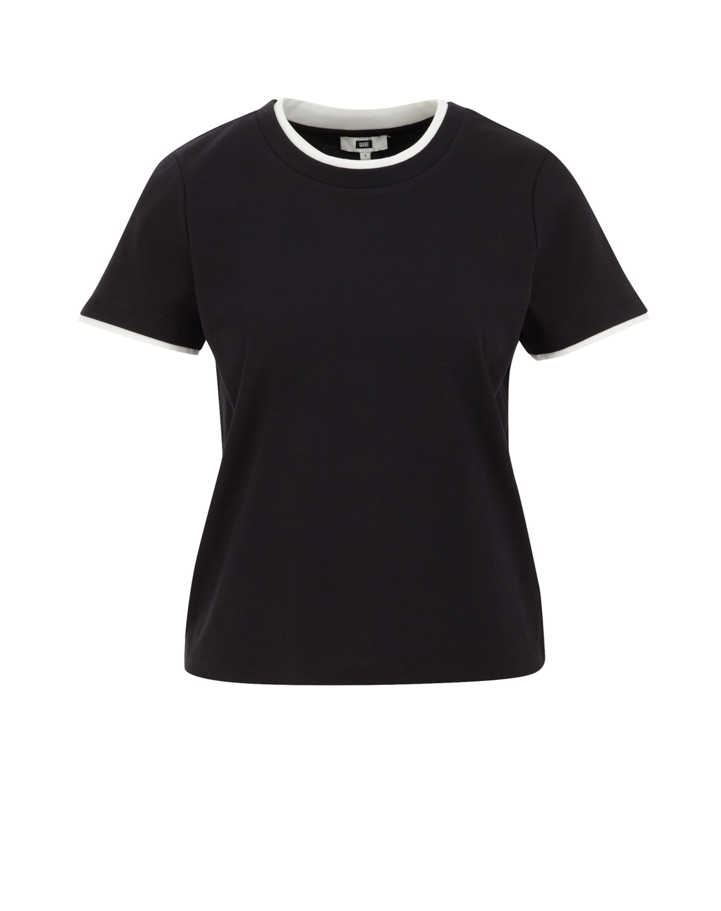 WE Fashion Тениска в черно: отпред