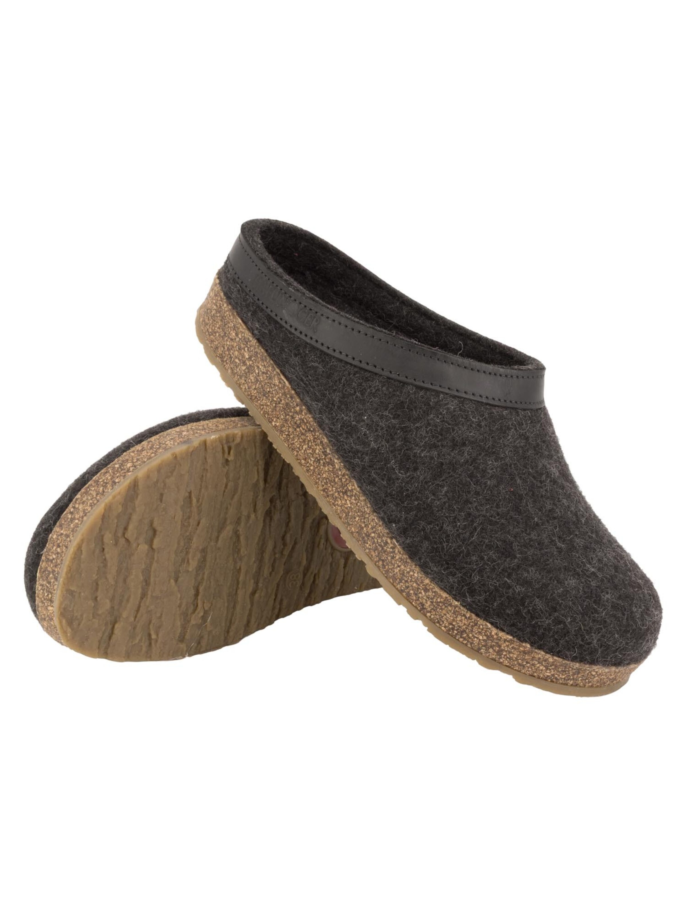 HAFLINGER Clogs 'Torben Grizzly' in Black