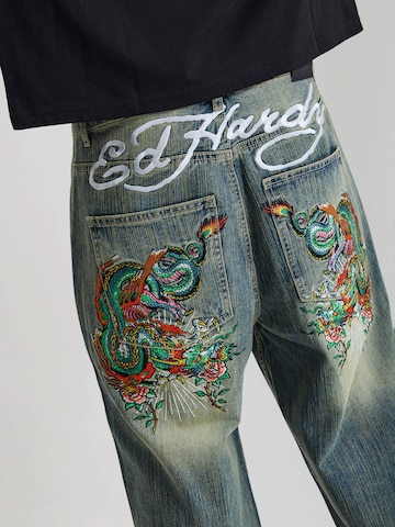 Ed Hardy Wide Leg Jeans i blå