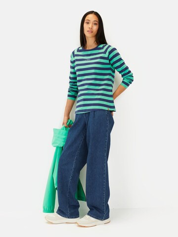 CAMEL ACTIVE Gestreiftes Langarmshirt aus reiner Baumwolle in Grün