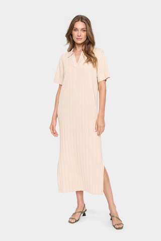 SAINT TROPEZ Knit dress 'Fumiko' in Beige: front