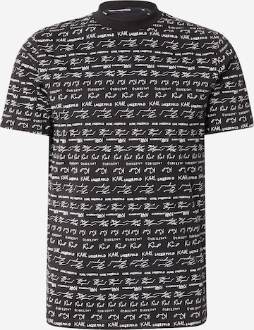 Karl Lagerfeld Тениска в черно: отпред