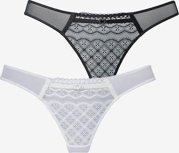 PETITE FLEUR String in Schwarz: Vorderseite