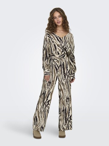 JDY Wide Leg Hose 'JDYTroya' in Beige