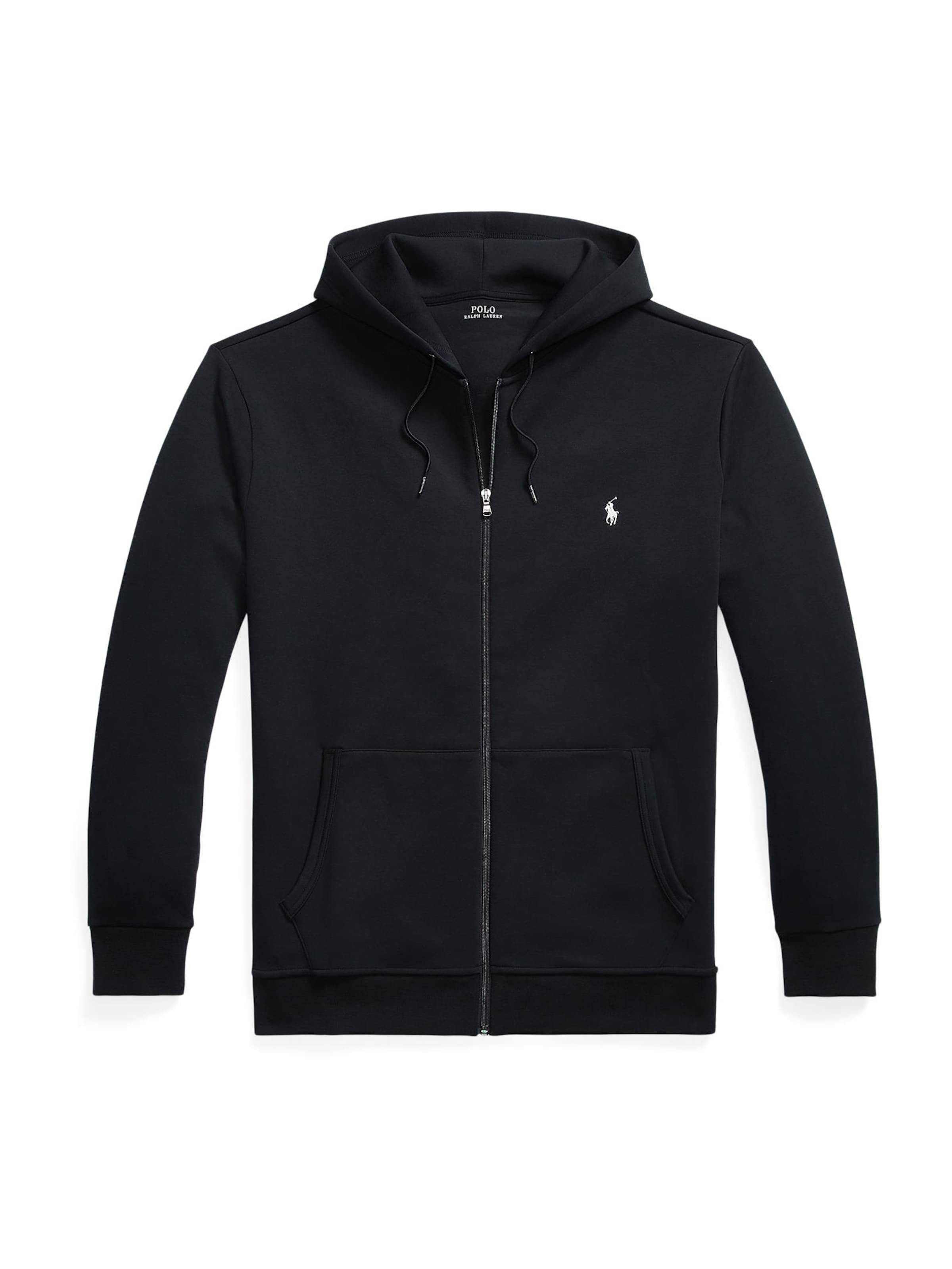 Polo Ralph Lauren Big & Tall Ζακέτα φούτερ σε μαύρο: μπροστά