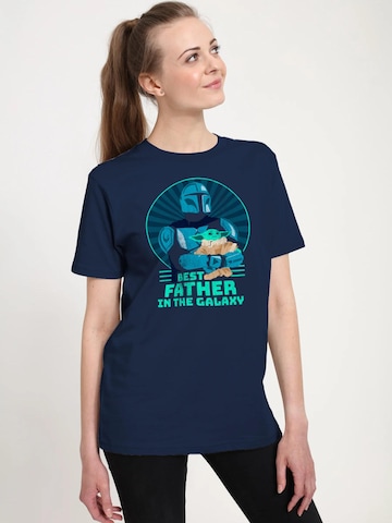 DISNEY Shirt 'Star Wars The Mandalorian - Best Father' in Blau: Vorderseite