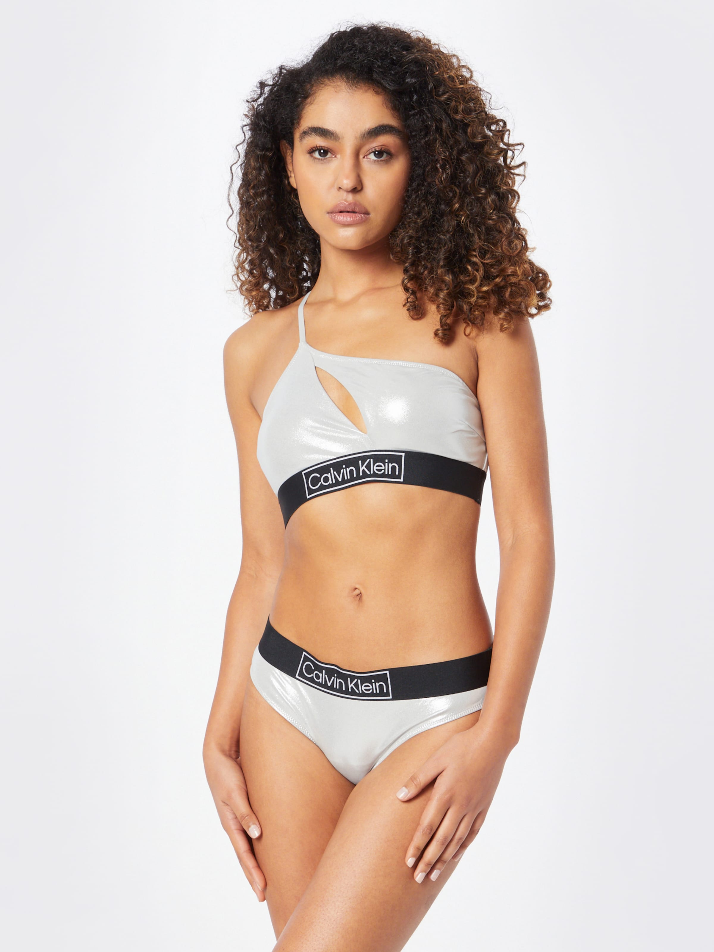 Calvin Klein Swimwear Bikini Bottoms 'Core Festive' in Light Grey