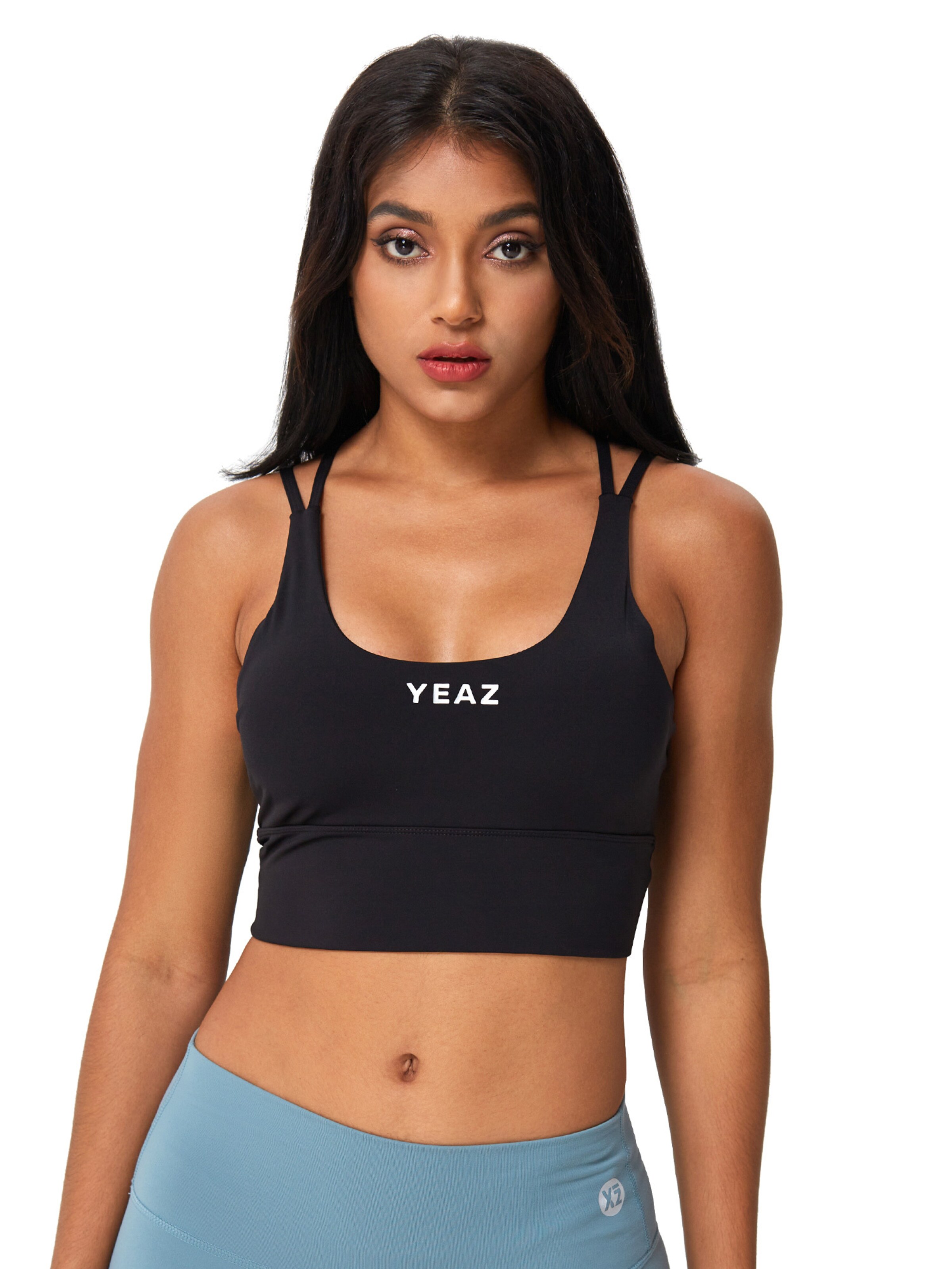 YEAZ Бюстье Спортивный бюстгальтер 'Grace' в Черный: спереди