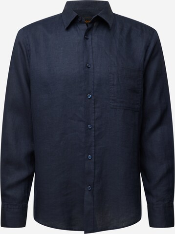 BOSS Orange Button Up Shirt 'Relegant 5' in Blue: front
