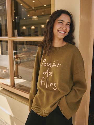 Rockett St George Kampsun 'Pouvoir Des Filles', värv roheline