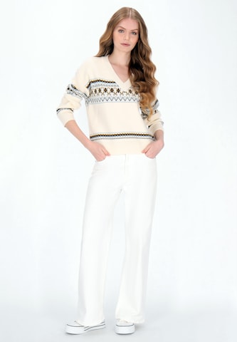 Pull-over DreiMaster Maritim en blanc