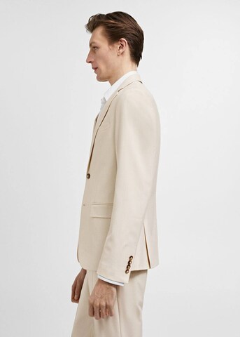 MANGO MAN Slim fit Business Blazer 'Paris' in Beige