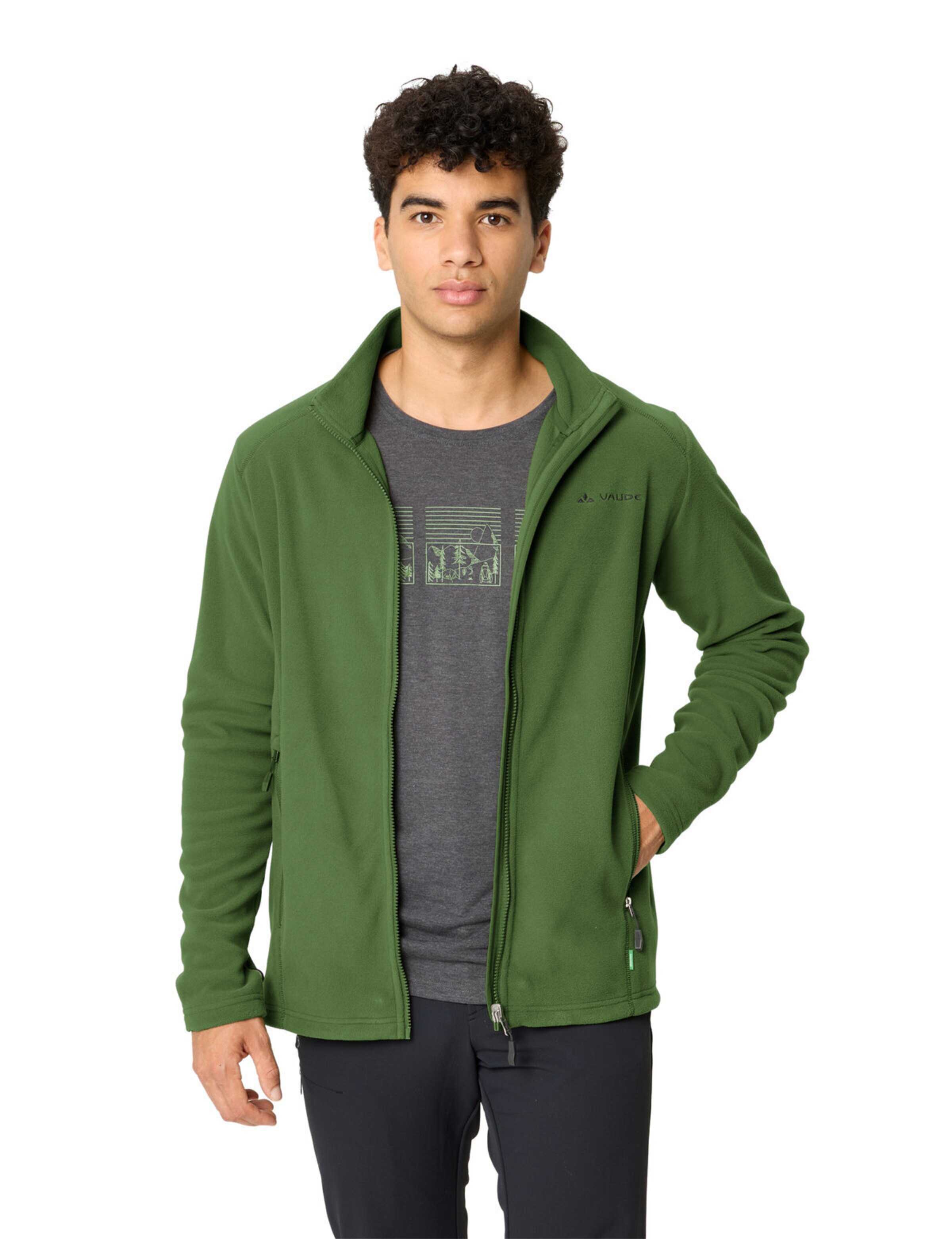 VAUDE Athletic fleece jacket 'Rosemoor II' in Green