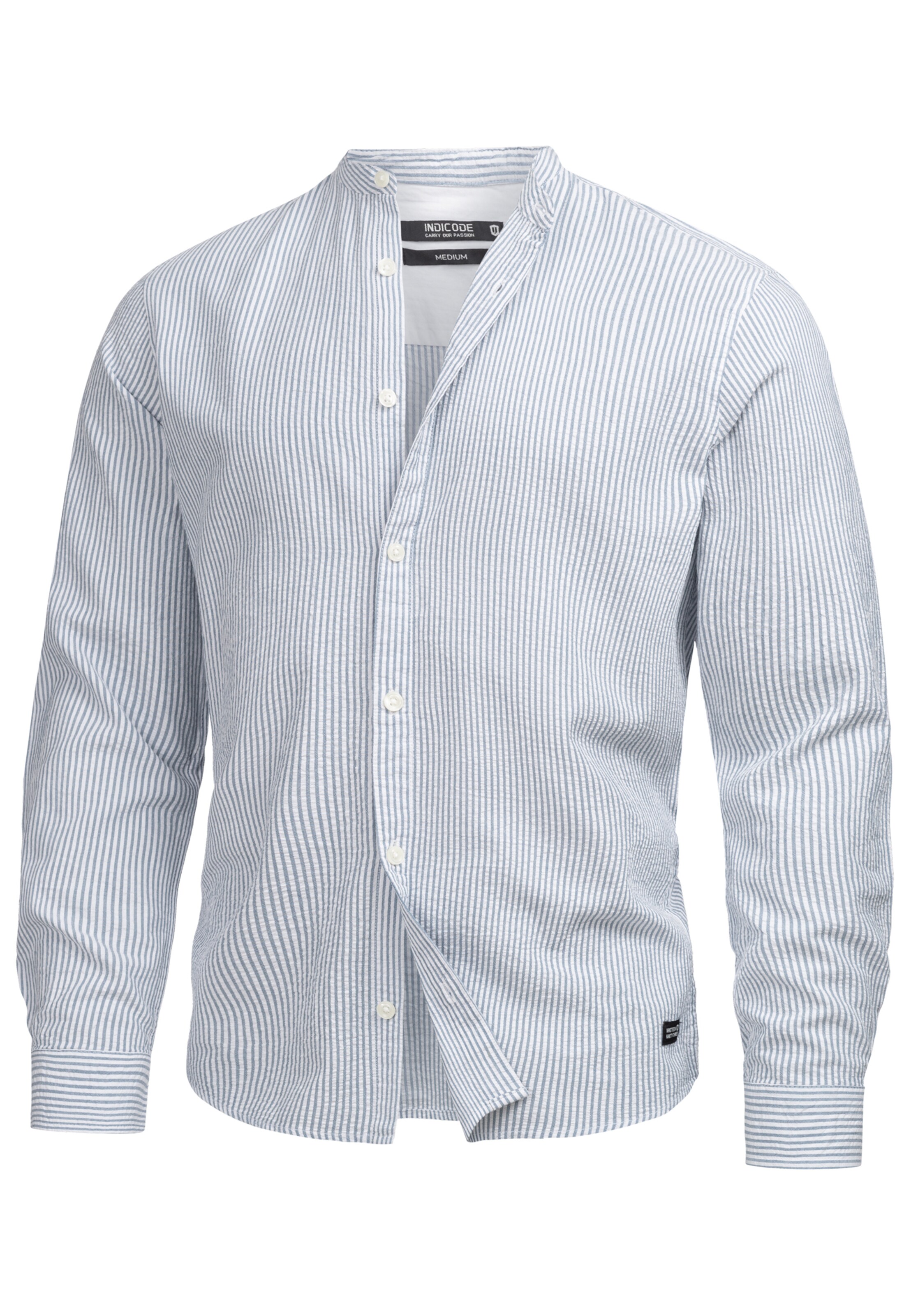 INDICODE JEANS Regular fit Button Up Shirt 'INCari' in Blue