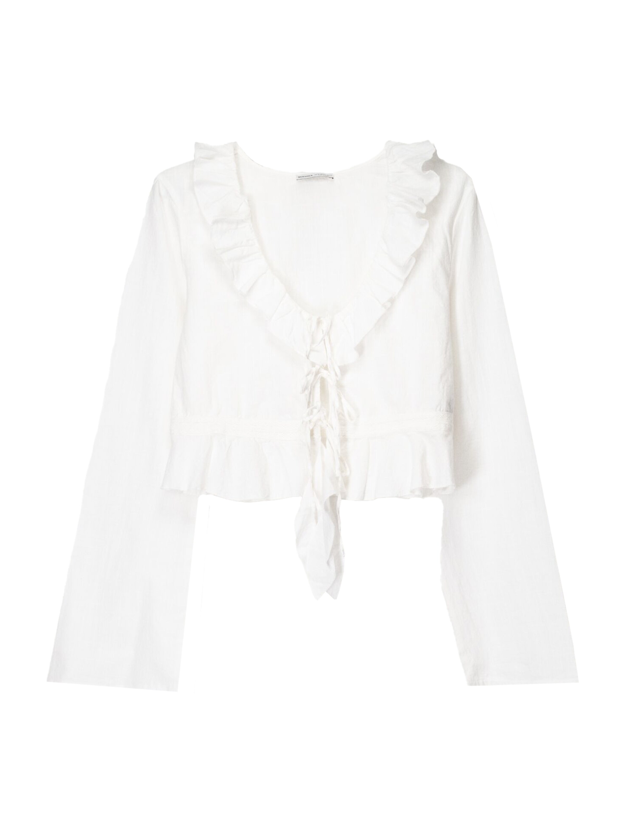 Bershka Pusero värissä valkoinen: etupuoli